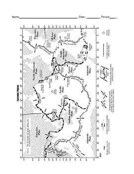 Tectonic Plate Map Worksheet