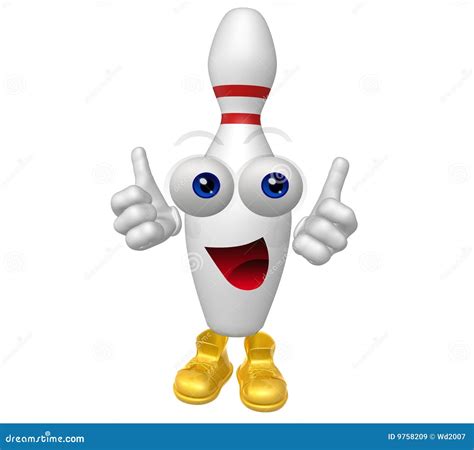 Bowling Pin 3d Mascot Figure Stock Illustration Illustration Of Good