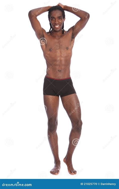 Handsome Healthy Body Happy African American Man Stock Photo Image Of