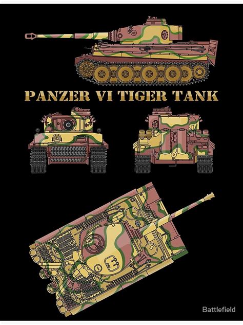 "Panzer VI Tiger Tank German WW2 Heavy Tanks Diagrams Gift" Photographic Print for Sale by ...