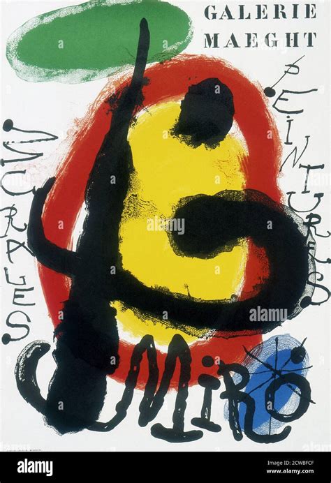 Galerie Maeght Exhibition Poster By Spanish Artist Joan Miro