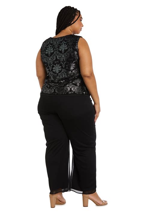 Buy Women Plus Size Three Piece Beaded Neck Duster Pant Set