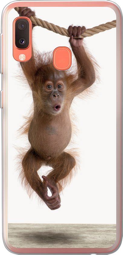 Samsung Galaxy A20e Hoesje Hangend Baby Aapje Baby Kinderen