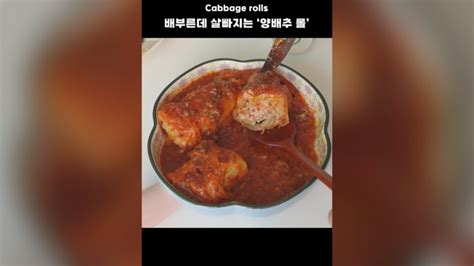 배터지게 먹어도 살 안찌는 ‘양배추롤 1분 레시피🍅 네이버 Tv