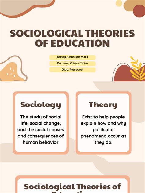 Educ 21 Sociological Theories of Education | PDF | Sociology | Learning