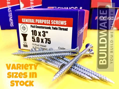 Twin Thread General Purpose Wood Screws Multi Purpose Wood Screws