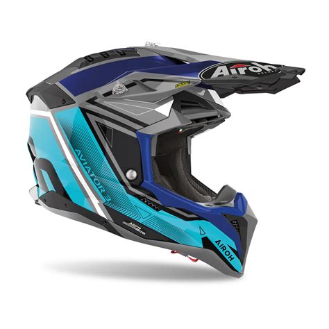 AIROH AVIATOR 3 LEAGUE Azul Capacete Offroad Salgados Moto