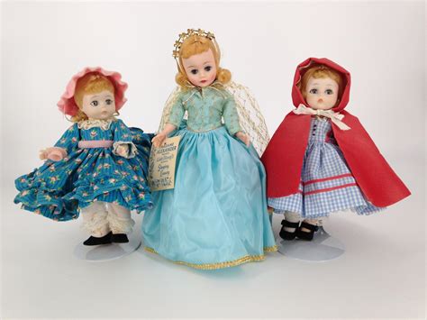 Lot 3 Vintage Madame Alexander Hard Plastic Storybook Dolls In Tagged Costumes Including 8