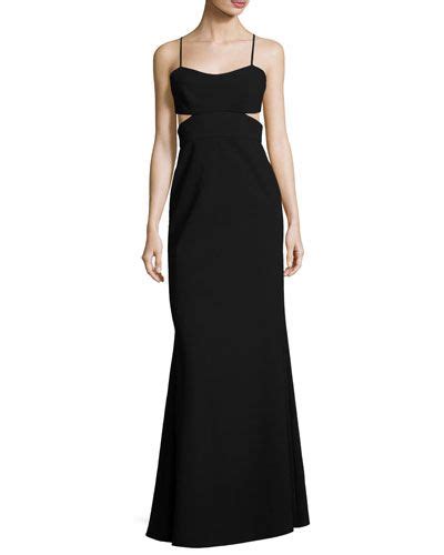 Jill Jill Stuart Sleeveless Cutout Gown In Black Modesens Side