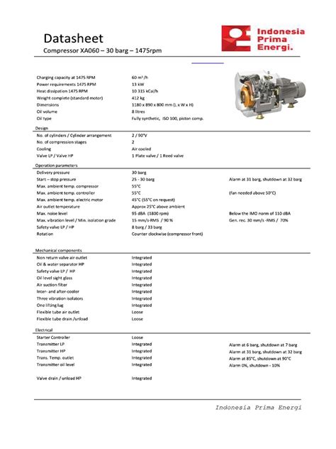 Datasheet Compressor Pdf