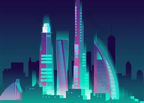 Night Glow Building City Background | PSD Free Download - Pikbest