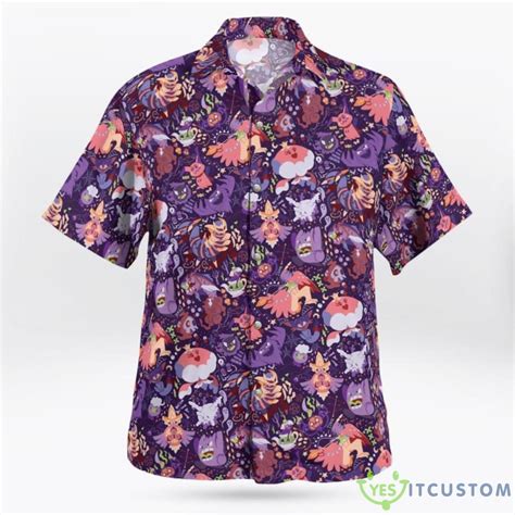 Pokemon Ghost Type Gengar Pattern Hawaiian Shirt Yesitcustom