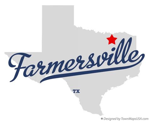 Map of Farmersville, TX, Texas