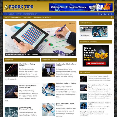 Forex Tips – PreMade WordPress Blog – Digital Products Pro