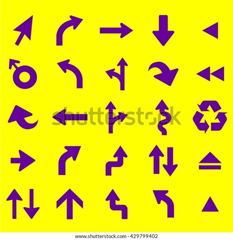 Arrow Icons Set Vector Illustration Vector De Stock Libre De Regalías 429799402 Shutterstock