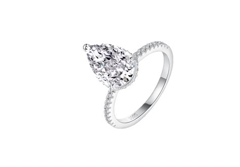 Tear Drop Diamond Simulants Engagement Ring – QNORA™