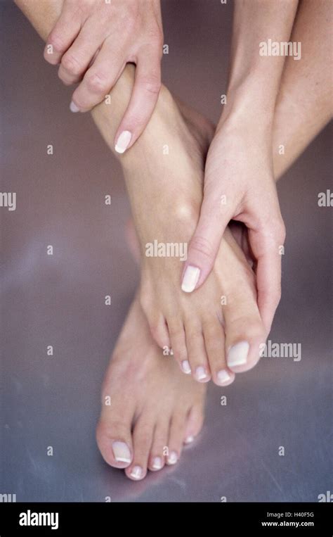 Woman Detail Hands Feet Massage Model Released Parts Of The Body Cultivated Pleasant