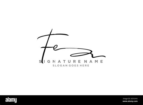 Fe Letter Signature Logo Template Elegant Design Logo Sign Symbol