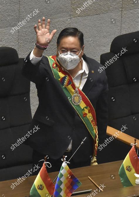 President Bolivia Luis Arce Waves During Editorial Stock Photo - Stock ...