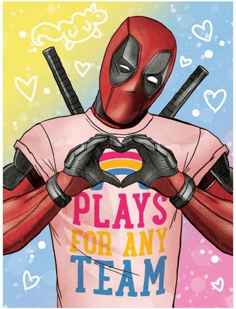 Pansexual Deadpool Lgbt Pride Art Pansexual Deadpool