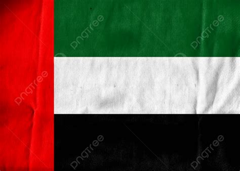 United Arab Emirates Waving With Fabric Texture Background Uae Flag