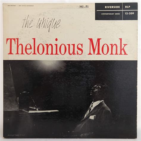 Popsike Thelonious Monk The Unique Thelonious Monk Riverside