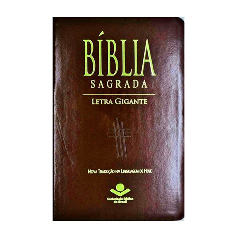 B Blia Sagrada Ntlh Letra Gigante Luxo Marrom Tenda Gospel Livraria