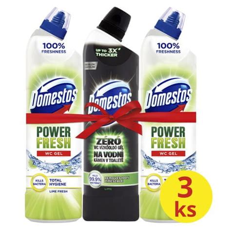 Domestos Total Hygiene Lime Fresh WC gel 2x 700 ml Domestos na vodný