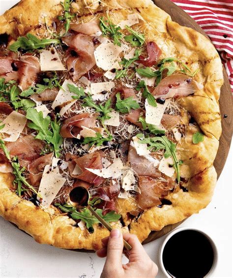 Homemade Pizza With Prosciutto Fig Parmesan And Arugula Recipe The