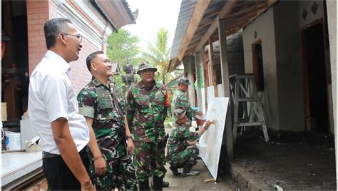 Dandim 1626 Bangli Tinjau Rehabilitasi RTLH Praja Raksaka Peduli