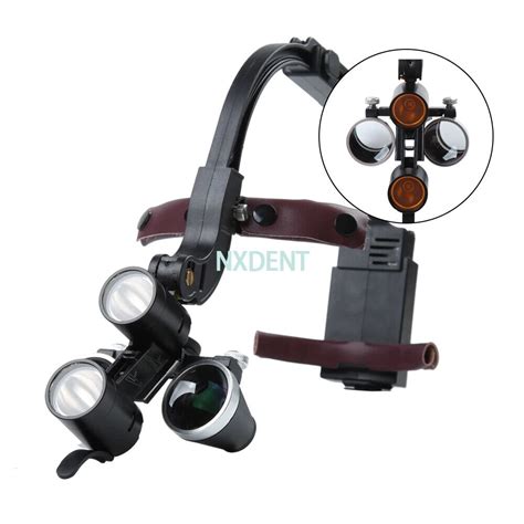 Dental Magnification Binocular Loupe LED Head Light Lamp Dentisit