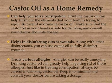 Drinking Castor Oil Benefits In Skin And Health