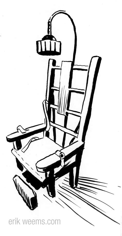 Electric Chair Ink Drawing | electric-chair-illo-bw.jpg | erix138.com