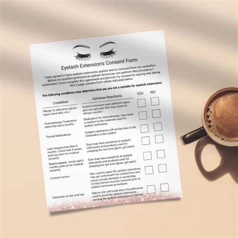 Eyelash Extensions Liability Waiver Release Form Flyer Zazzle