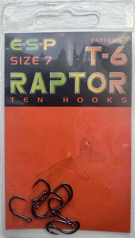 Esp Size T Raptor Micro Barb Hooks Per Pack