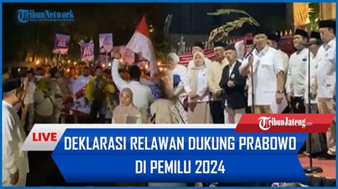 Live Prabowo Subianto Terima Deklarasi Dukungan Relawan Jagat Prabowo