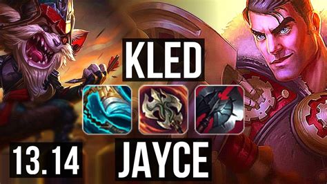 Kled Vs Jayce Top 9 1 12 1100 Games 1 4m Mastery Legendary Kr