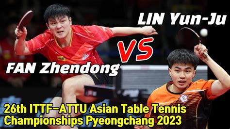 판젠동 vs 린윤주 Fan Zhendong vs Lin Yun Ju FINAL ITTF ATTU Asian Table