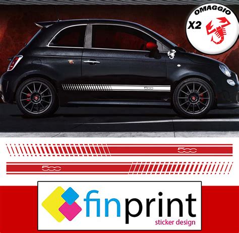 Fasce Adesive Fiat Abarth Strisce Laterali Adesivi Fiancate