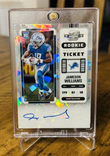 2022 Panini Contenders Optic Jameson Williams Rookie Auto Cracked Ice