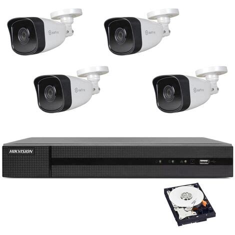 KIT POE 4 CANALI NVR 2 MPX H265 CLOUD IP VIDEOSORVEGLIANZA HIKVISION HD