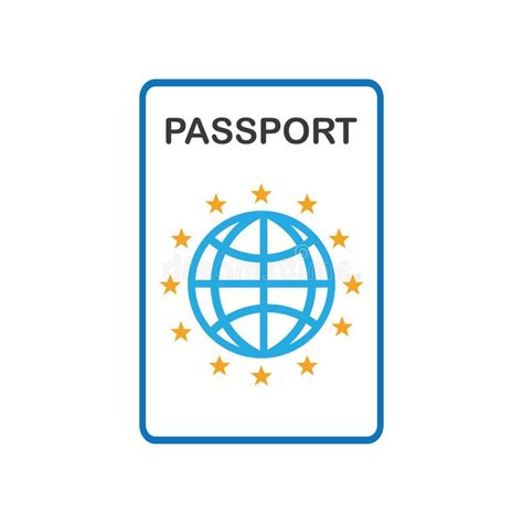 Passport Icon Vector Logo Template Stock Vector Illustration Of