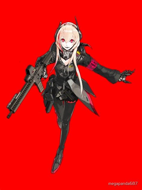 M4 Sopmod Ii Girls Frontline Sexy Anime Chick Art Print For Sale