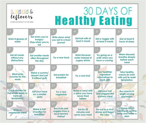 30 Days Of Healthy Eating Tips Legos Leftovers Healthy Eating