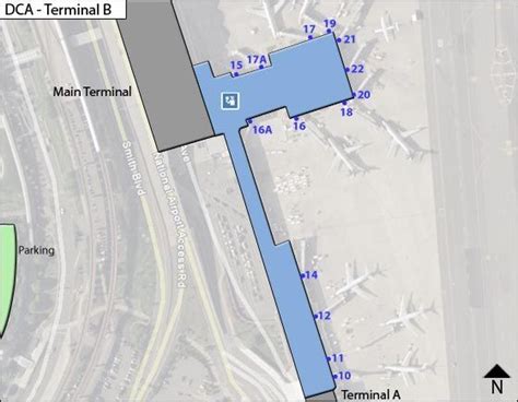 Reagan National Airport DCA Terminal B Map