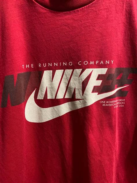 Nike Rare Vintage T Shirt Nike Big Logo Swoosh Drill Grailed