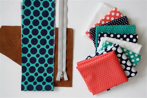 Polka Dot And Leather Pouch Tutorial