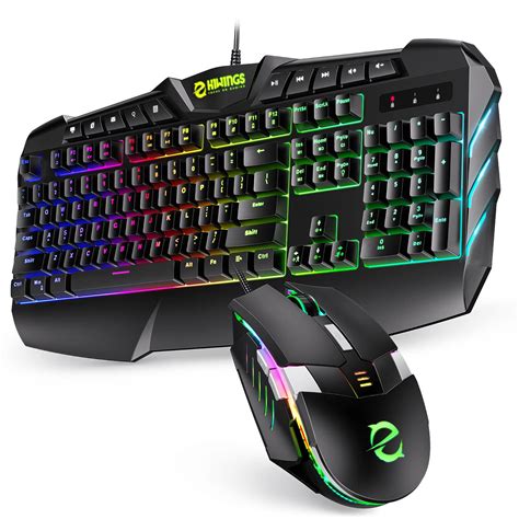 Buy Gaming Keyboard and Mouse, hiwings RGB Wired Gaming Mouse and ...