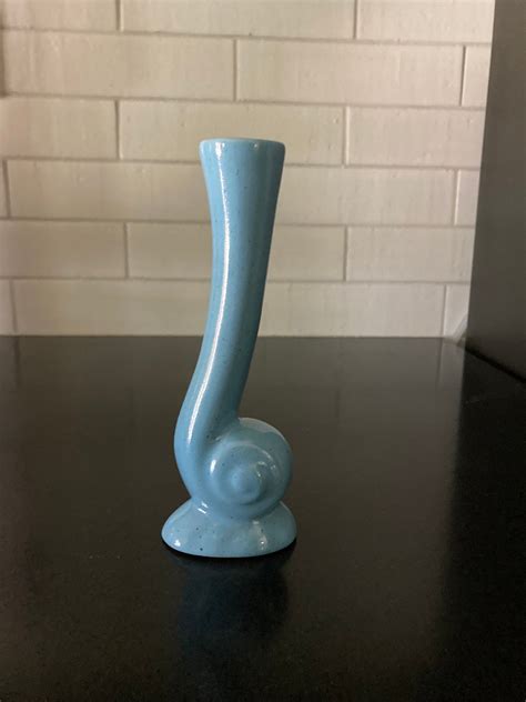 Frankoma Bud Snail Vase Robins Egg Blue Etsy