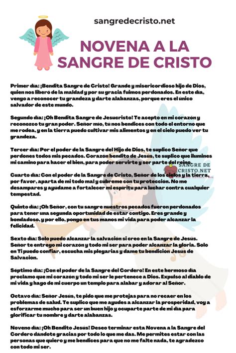 Novena A La Sangre De Cristo Milagrosa Y Poderosa